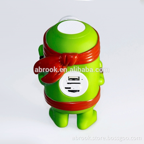2015 new cartoon minion bluetooth wireless microphone mini speaker with fm raido
